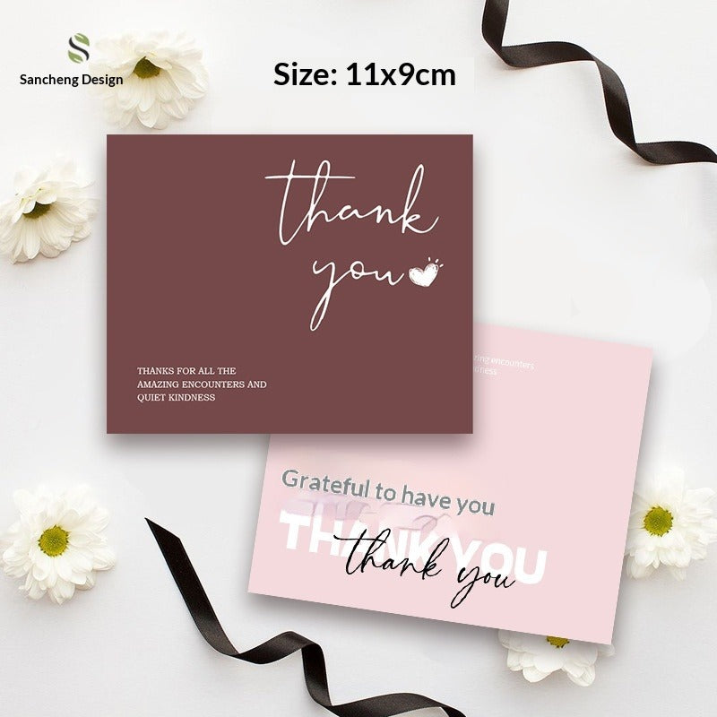 Minimal Thank You Cards for Boutique Order Inserts (MOQ=100)