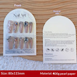 Pearl Finish Display Cards for Handmade Press On Nails (MOQ=50)