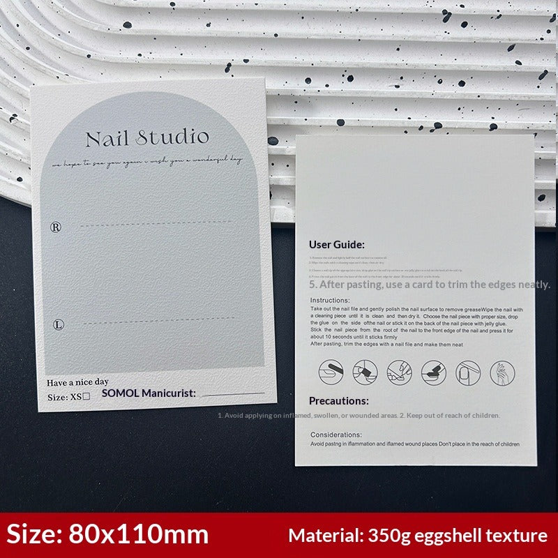 Art Texture Display Cards for Press On Nail Sets (MOQ=50)