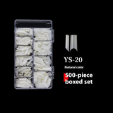 Nail Tips semi-stick water pipe nail piece, French C-arc false nail press on nails patch, extended square head C-type water pipe nail