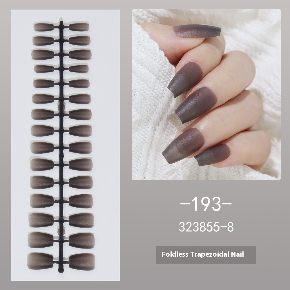 Nail Tips New nude matte, no-carving press on nails pads 240 pieces, boxed solid color seamless fake nail press on nails pads
