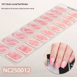 Semi-Cured Gel Nail Strips Sparkle Spotlight Cat Eye Glossy Design (MOQ=3)