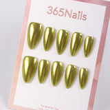 365Nails Liquid Gold Chrome Almond Tips