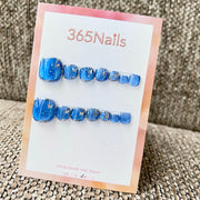 365nails: 水感藍與蝶舞 – 手工製足部穿戴甲