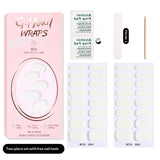 Semi-Cured Gel Nail Strips Pure Solid Glitter Glossy Design (MOQ=3)