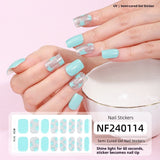 Semi-Cured Gel Nail Strips 3D Foil Glitter Glossy Design (MOQ=3)