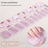 Semi-Cured Gel Nail Strips Spotlight Cat Eye Glossy Design (MOQ=3)