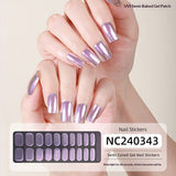 Semi-Cured Gel Nail Strips Aurora Chameleon Iridescent Glossy Set (MOQ=3)