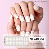 Semi-Cured Gel Nail Strips 3D Foil Gold Iridescent Glossy Set (MOQ=3)