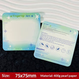 Gradient Pearl Butterfly Press On Nail Display Cards (MOQ=50)