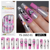 Long press on nails, French versatile patch nail art removable prefabricated fake nail press on nails piece