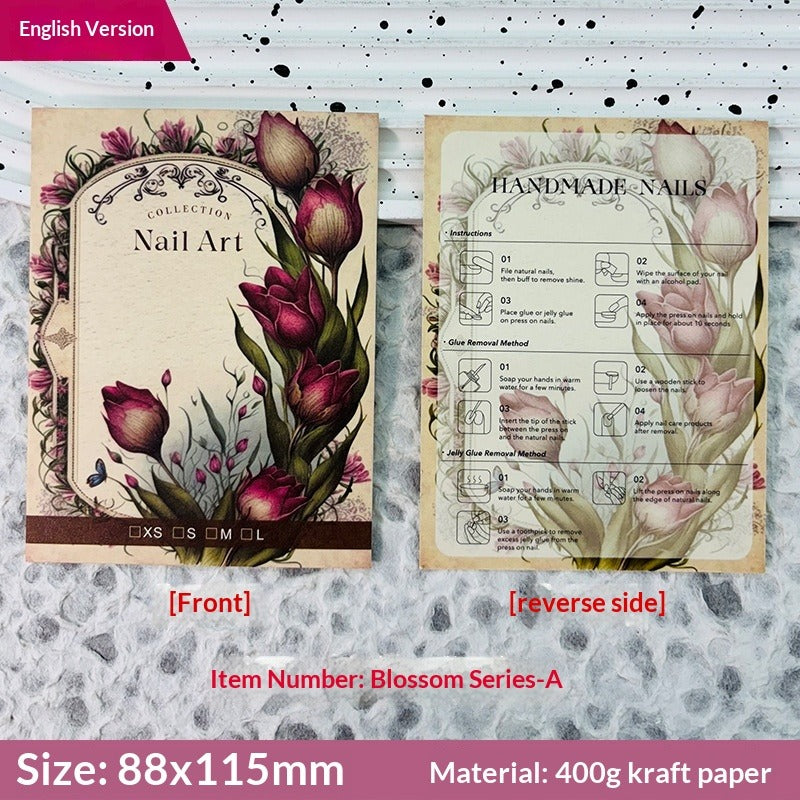 Custom Printed Display Cards for Press On Nail Packaging (MOQ=50)