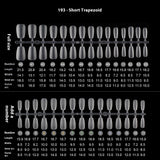 Nail Tips Transparent nail piece wholesale 30 pieces, full number, light and thin, full sticker, trapezoidal non-marking, wear-free patch, frosted nail piece