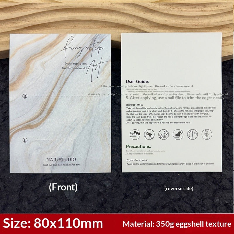 Art Texture Display Cards for Press On Nail Sets (MOQ=50)