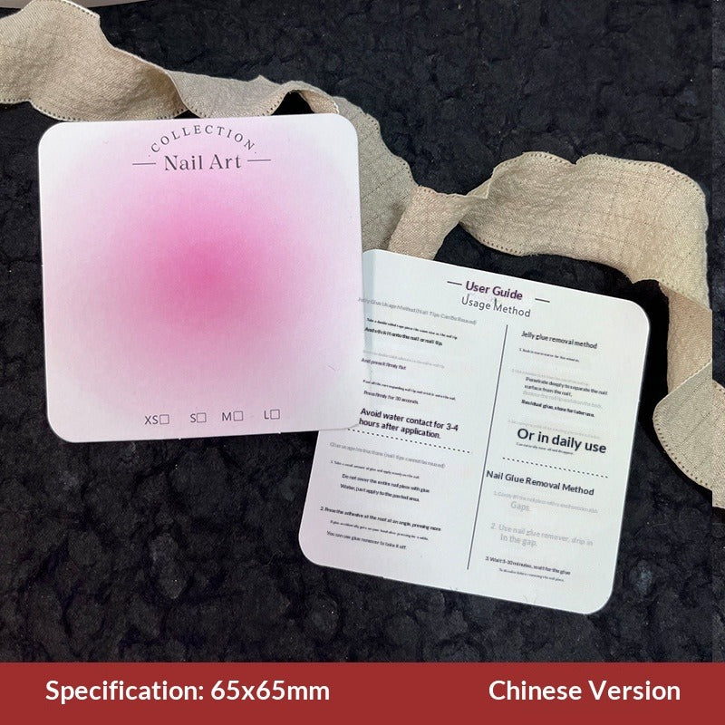 Embossed Cotton Paper Display Cards for Press On Nails (MOQ=50)