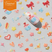 Pastel Party Mix – Cute Dessert & Bow Nail Art Set