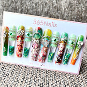 365nails: "Eastern Enchantment" – 3D Figure Art Handmade Coffin Nails-5.5cm