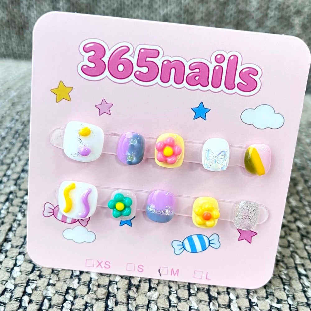 365nails: "Candy Land" – 3D Mix & Match Handmade Short Square Nails