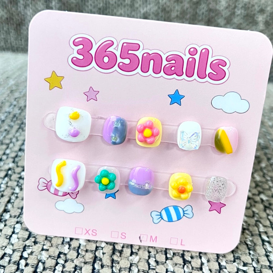 365nails: "Candy Land" – 3D Mix & Match Handmade Short Square Nails