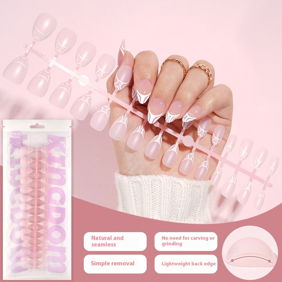 Nail Tips Hot-selling French press on nails seamless short almond manicure tablets, pre-made fingernails removable 120 pieces (MOQ=3)