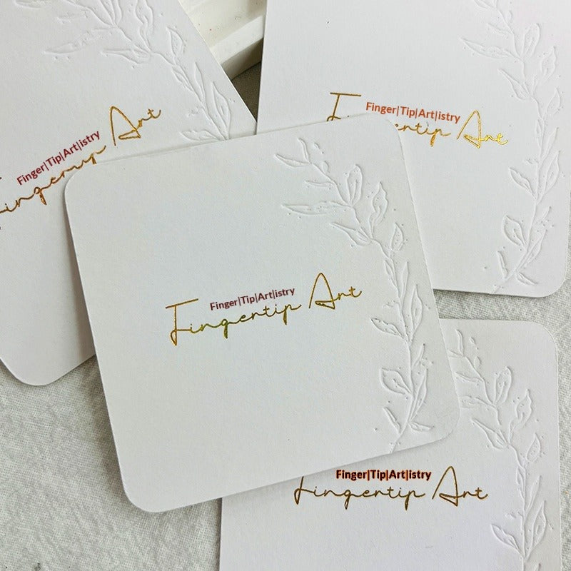 Embossed Cotton Paper Display Cards for Press On Nails (MOQ=50)