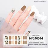 Semi-Cured Gel Nail Strips 3D Foil Gold Glossy Design (MOQ=3)