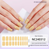 Semi-Cured Gel Nail Strips Fine Glitter Shimmer Glossy Design (MOQ=3)