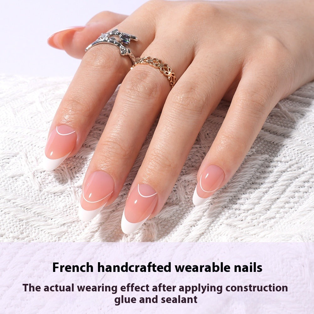 Nail Tips Exclusive for Amazon hot-selling French press on nails art patch oil injection removable fake nail piece 120 pieces