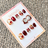 365Nails: "Cherry Maruko-chan" – handmade press-on nails (Candy Series/Cute Cartoon Style)