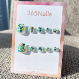 365nails: "mermaid confetti" – handmade press-on toenails / pedicure