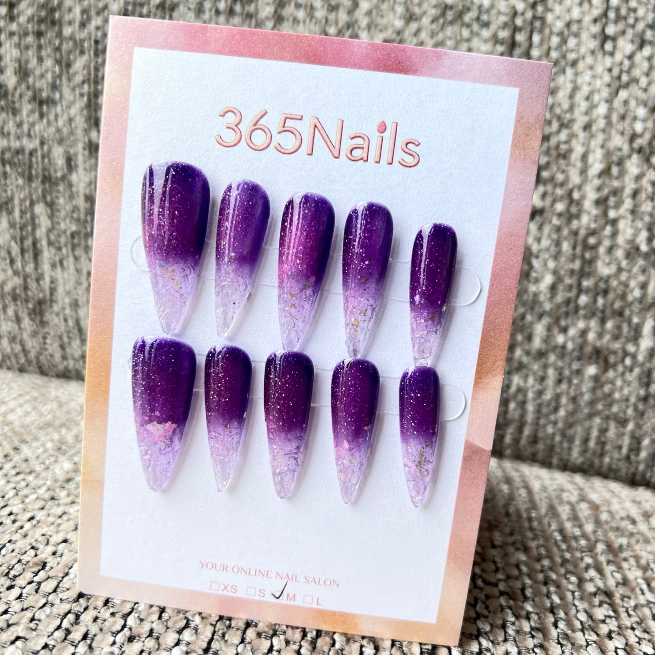 365nails：「暗黑銀河漸層」 – 手工製穿戴甲（宇宙龐克／街頭酷感）
