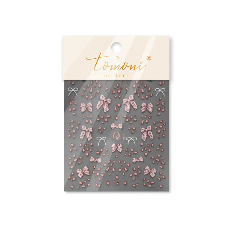 Leopard Print & Bow Nail Stickers – Cute Animal Print Collection