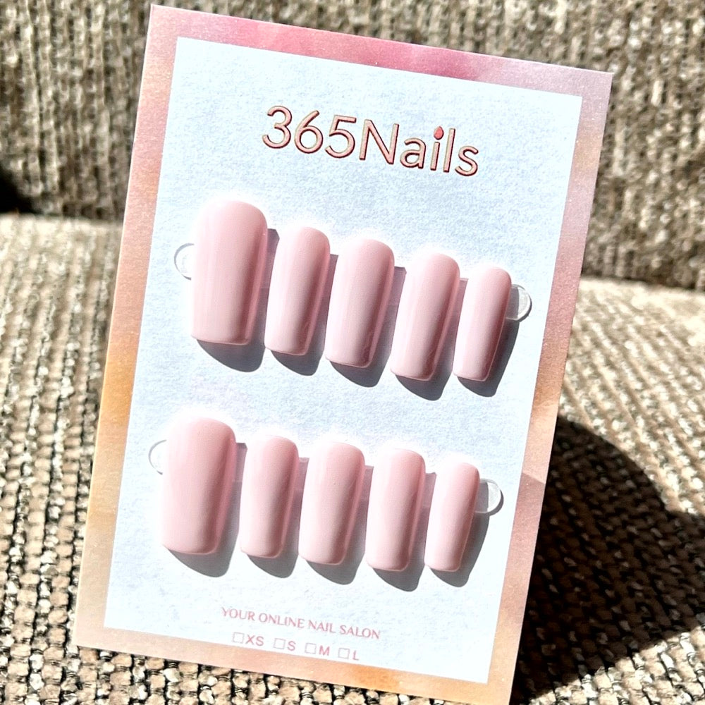 "Structured Medium Square" - Solid Color Handmade Nails (20 Colors Available)