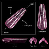 Nail Tips Crystal Nail Mold French Nail Art with Scale No Paper Holder Rapid Phototherapy 120 Pieces Extension Nail Pieces Wholesale Nail Film