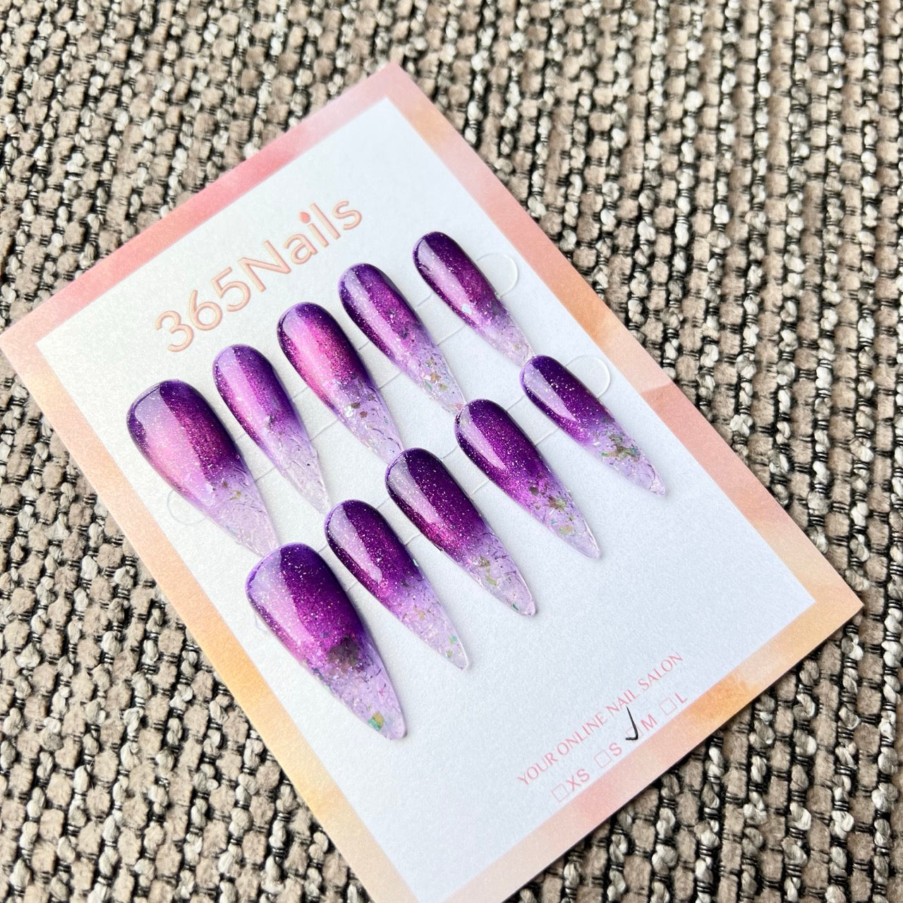 365nails：「暗黑銀河漸層」 – 手工製穿戴甲（宇宙龐克／街頭酷感）