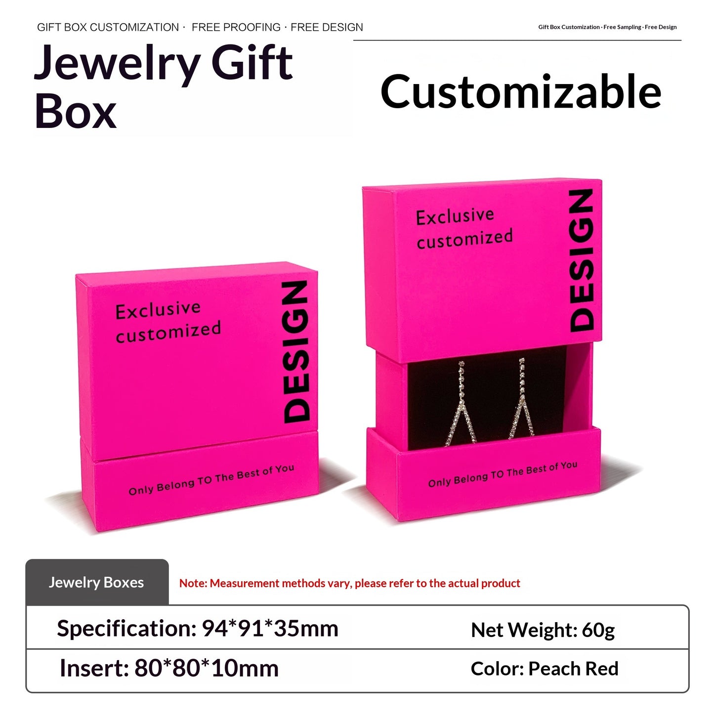 Luxury Drawer Jewelry Packaging Gift Box (MOQ=10)