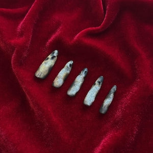 Unhas de noiva góticas com renda queimada "Ember Bride" | Handartnails
