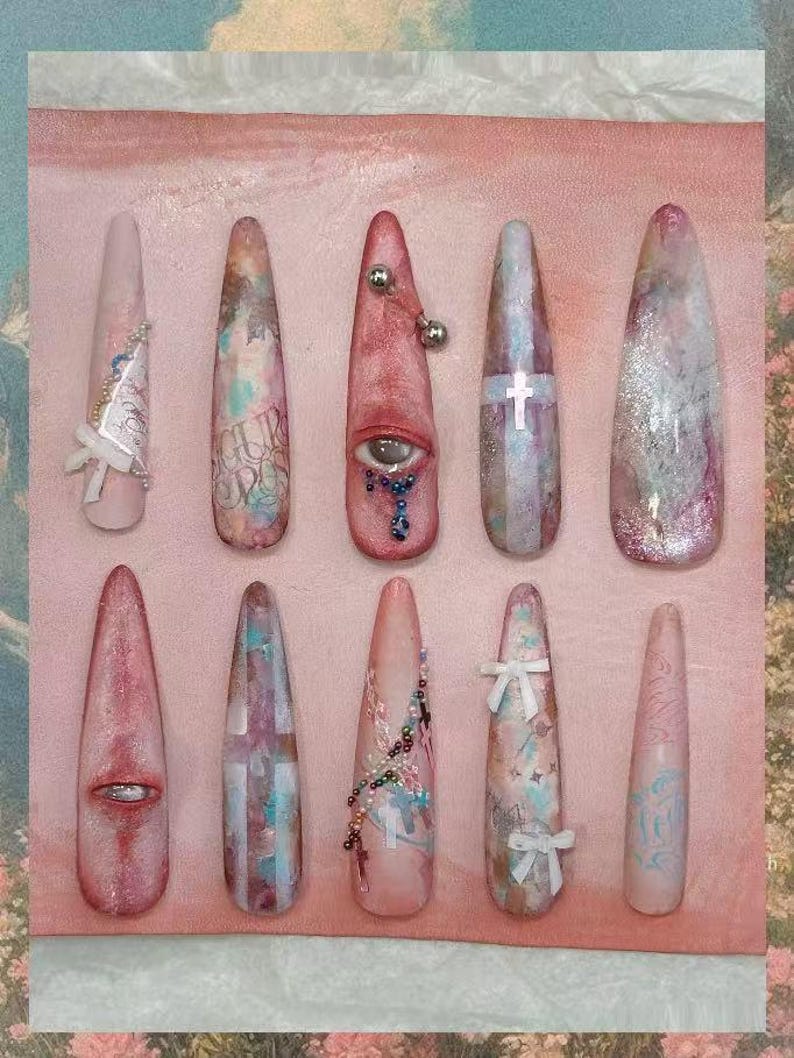 路西法墮落天使穿戴甲 "失樂園" | Handartnails
