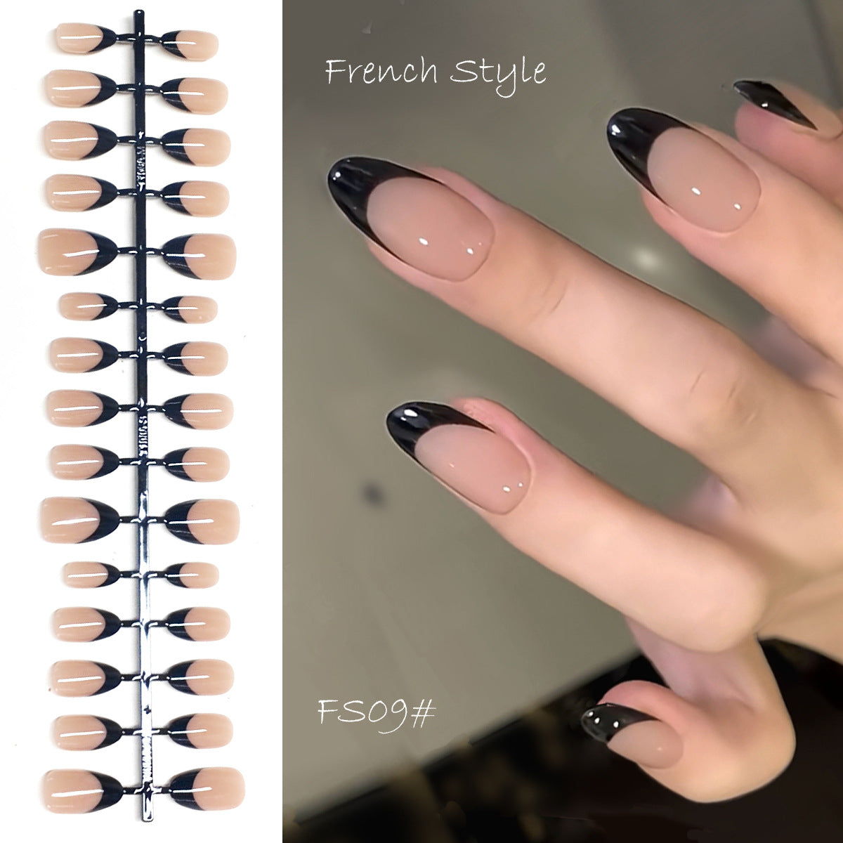 Classic Nude & White French Tip Press-On Nails | Wholesale