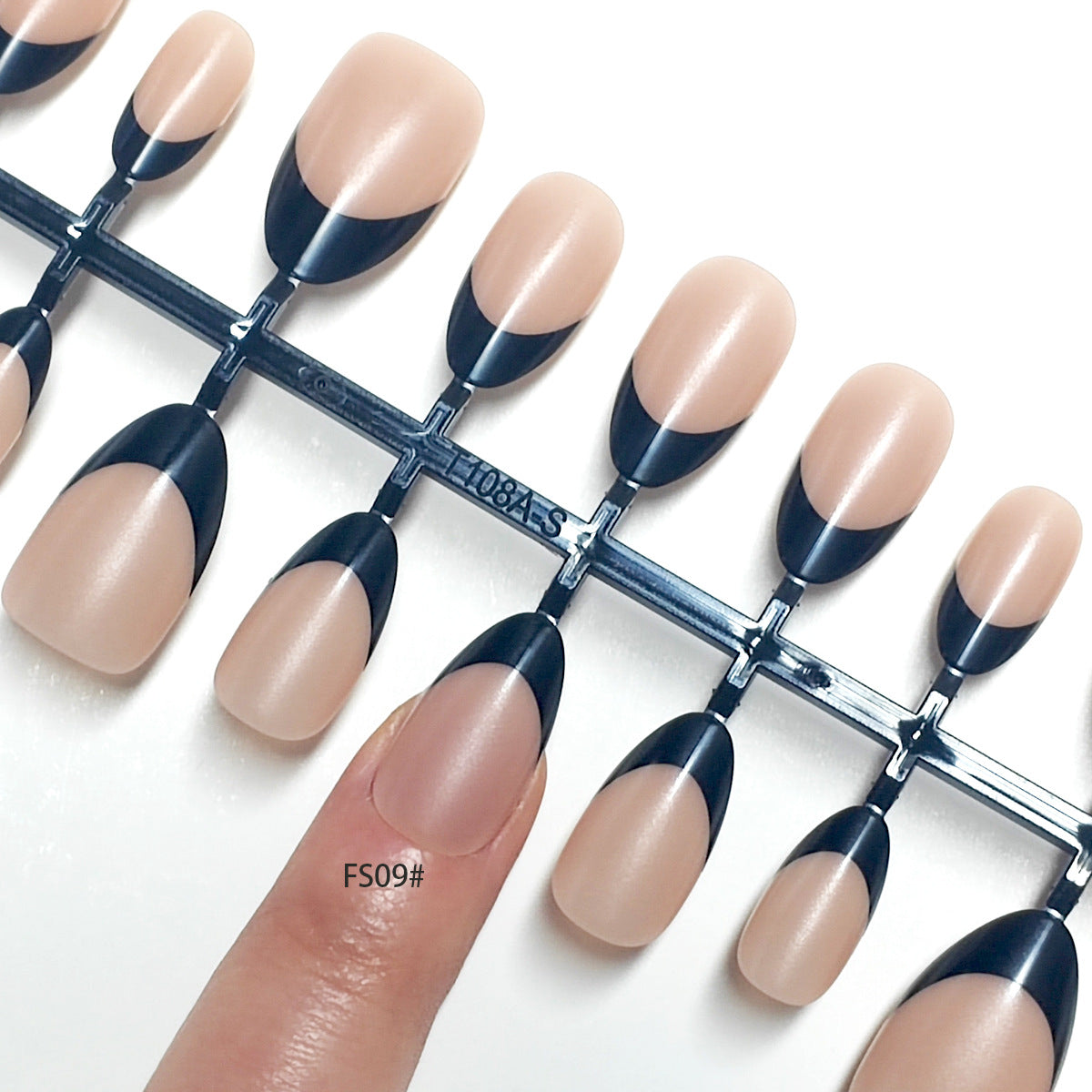 Classic Nude & White French Tip Press-On Nails | Wholesale