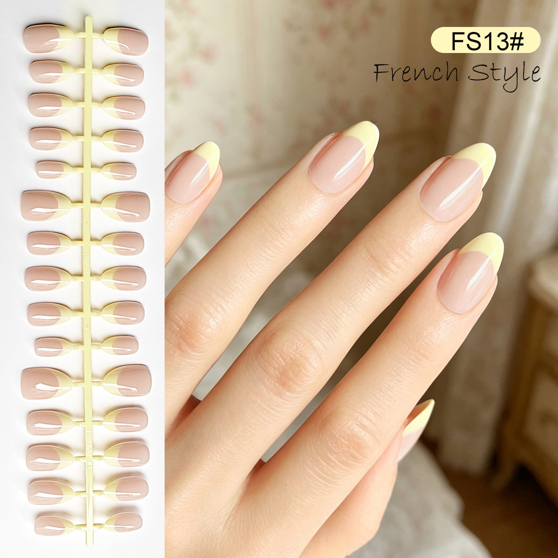 Classic Nude & White French Tip Press-On Nails | Wholesale