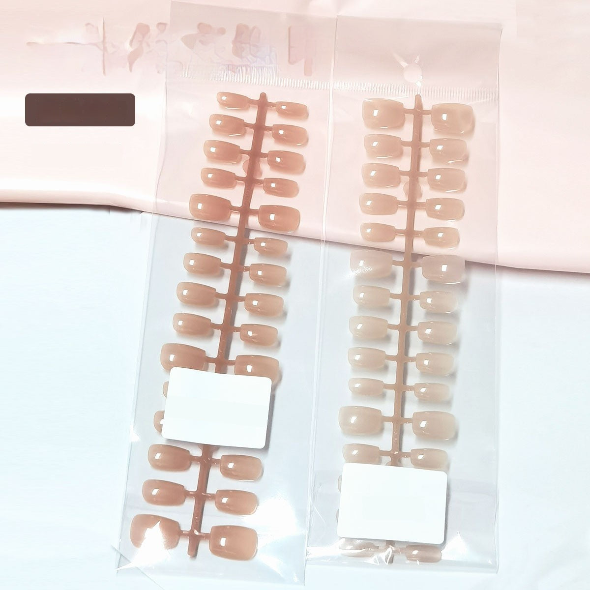 Bulk 30 Pcs Short Nude Pure Color Press-On Nail Tips - Square & Coffin Shapes