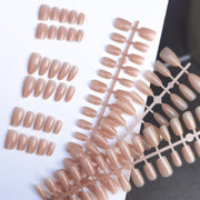 30 Pcs Seamless Nude Glossy Press-On Nail Tips