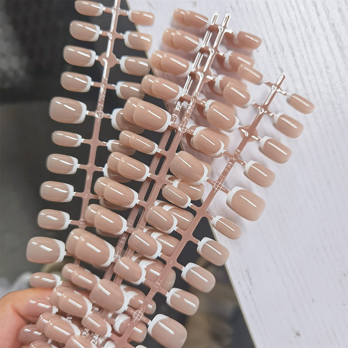 Classic Nude French Tip Short Press-On Nails