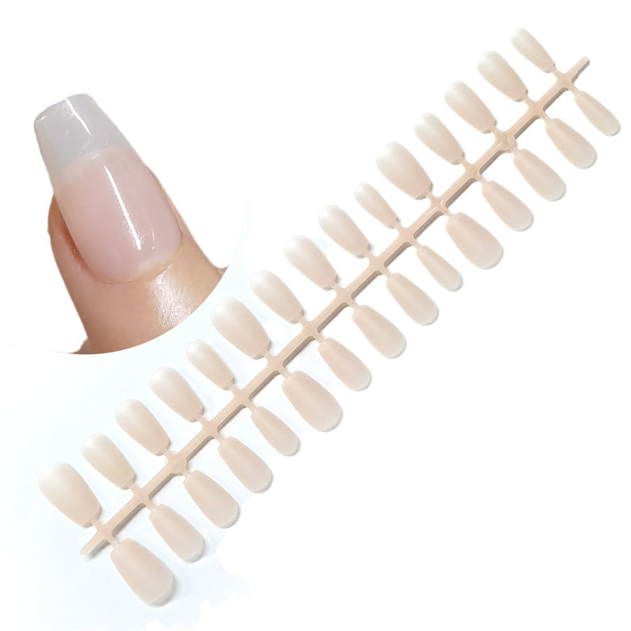 Premium Sheer Nude White Press-On Nail Blanks | Flexible DIY Base Tips
