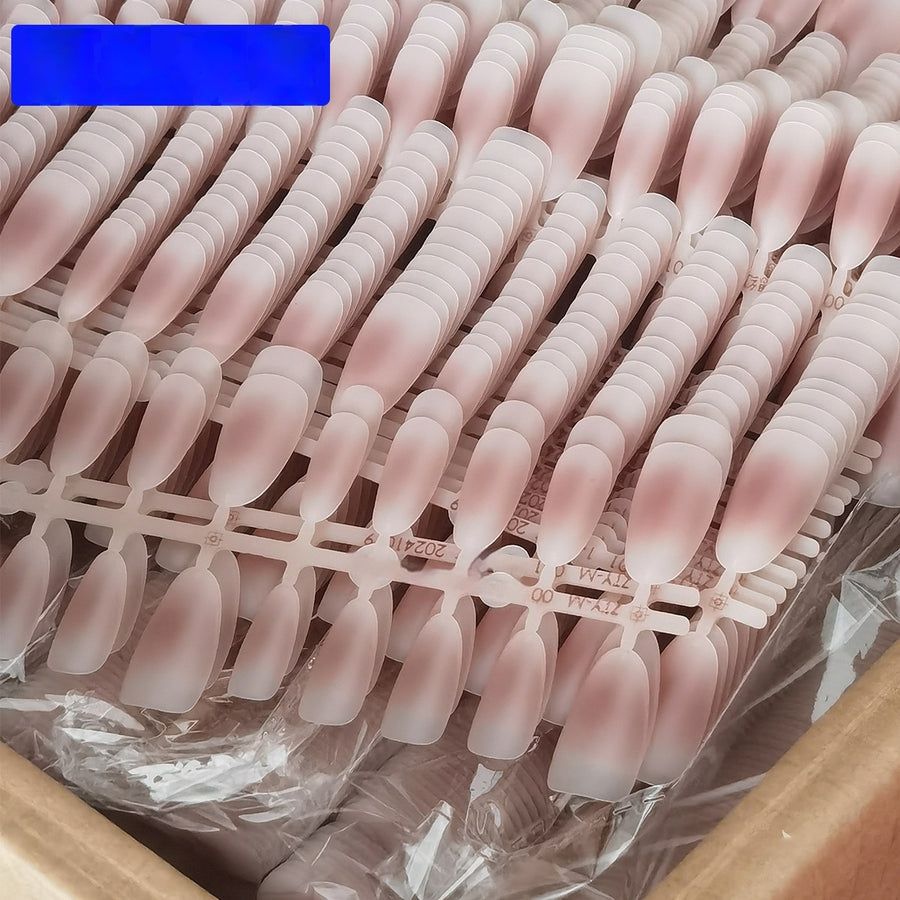 30 Pcs Autumn Rose Blush Gradient Short Coffin Press-On Nail Blanks