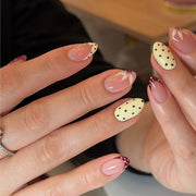 French Minimalist Nude Pink Almond Short Press On Nails – JP4482