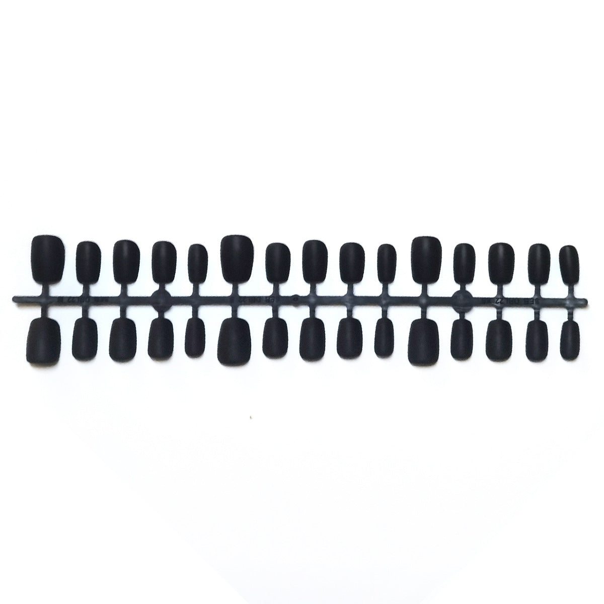 Pure Black Press-On Nail Blanks - Bulk Wholesale for Customization