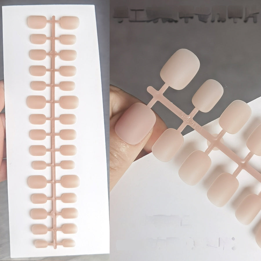 DIY Nude Matte Short Squoval Press-On Nail Blanks