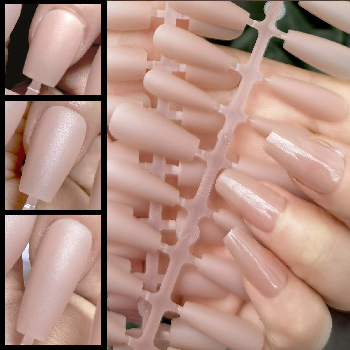 Matte Nude Pink Press-On Nail Tips - Bulk DIY Blanks